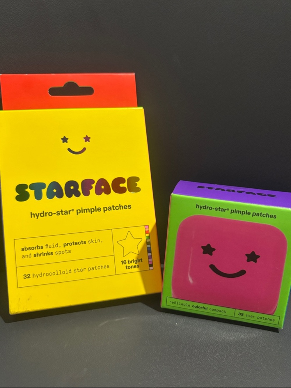 Starface Hydro-Star Pimple Patches - Yellow & Pink Packaging